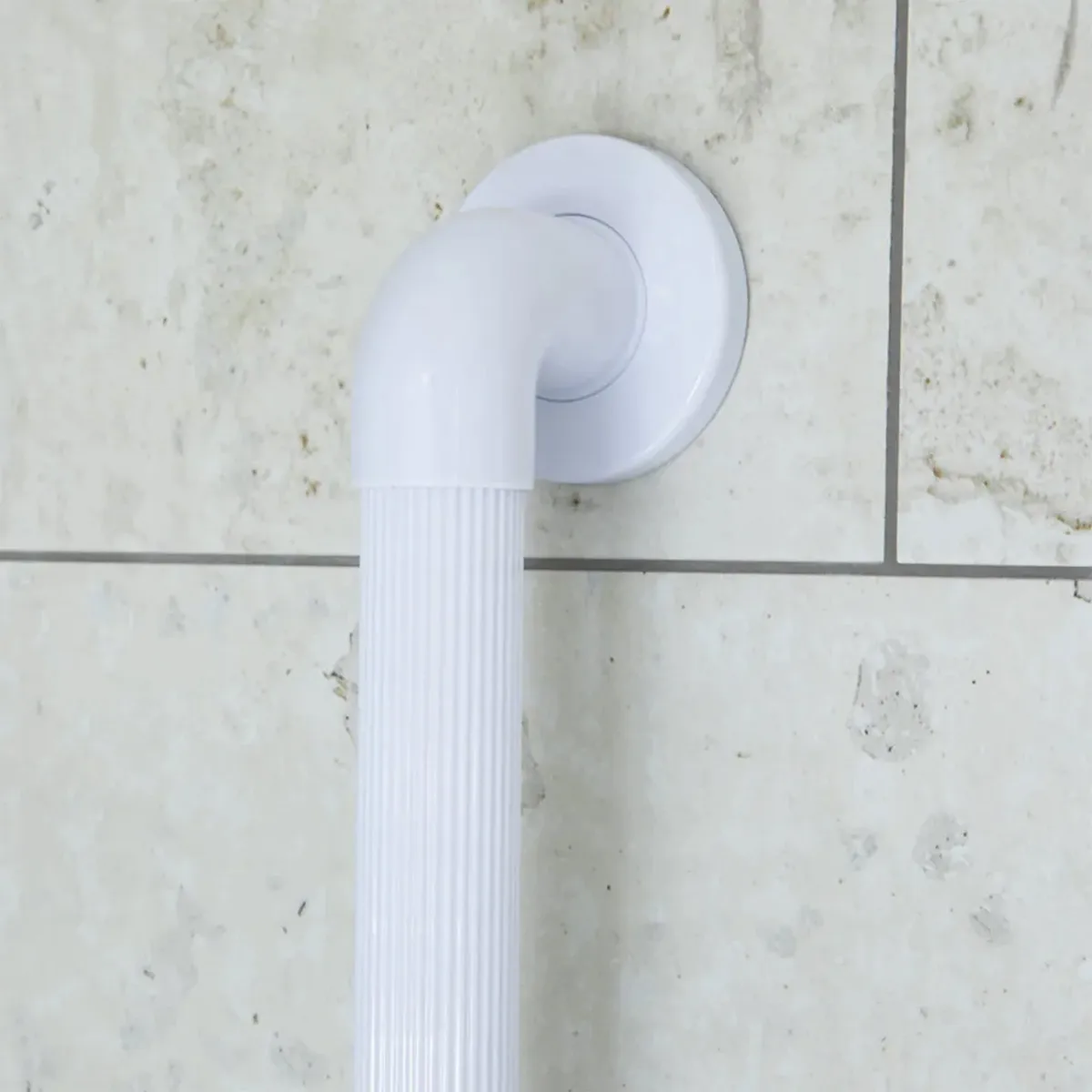 White Fluted Grab Rail Fitted to Wall.jpg